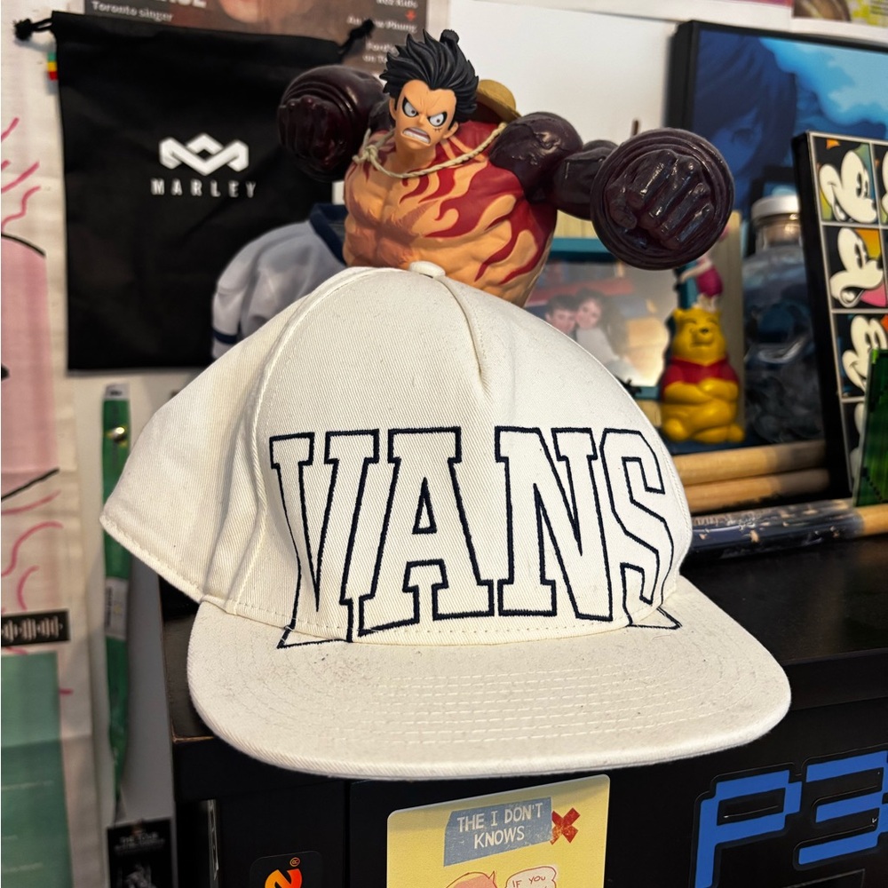 Vans White Cap with Bold Logo